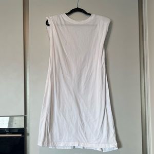 Babaton / Aritzia White Cotton Babaton Shoulder Pad Dress